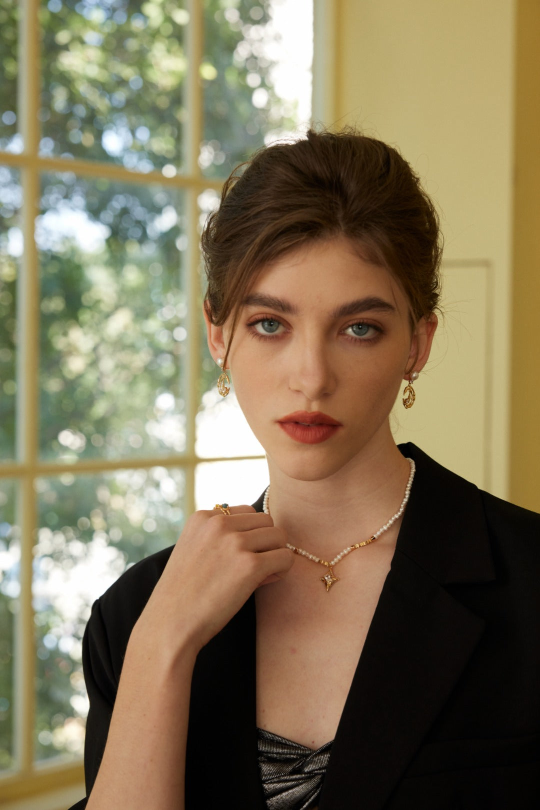 Star Dance｜S925 silver natural pearl zircon necklace