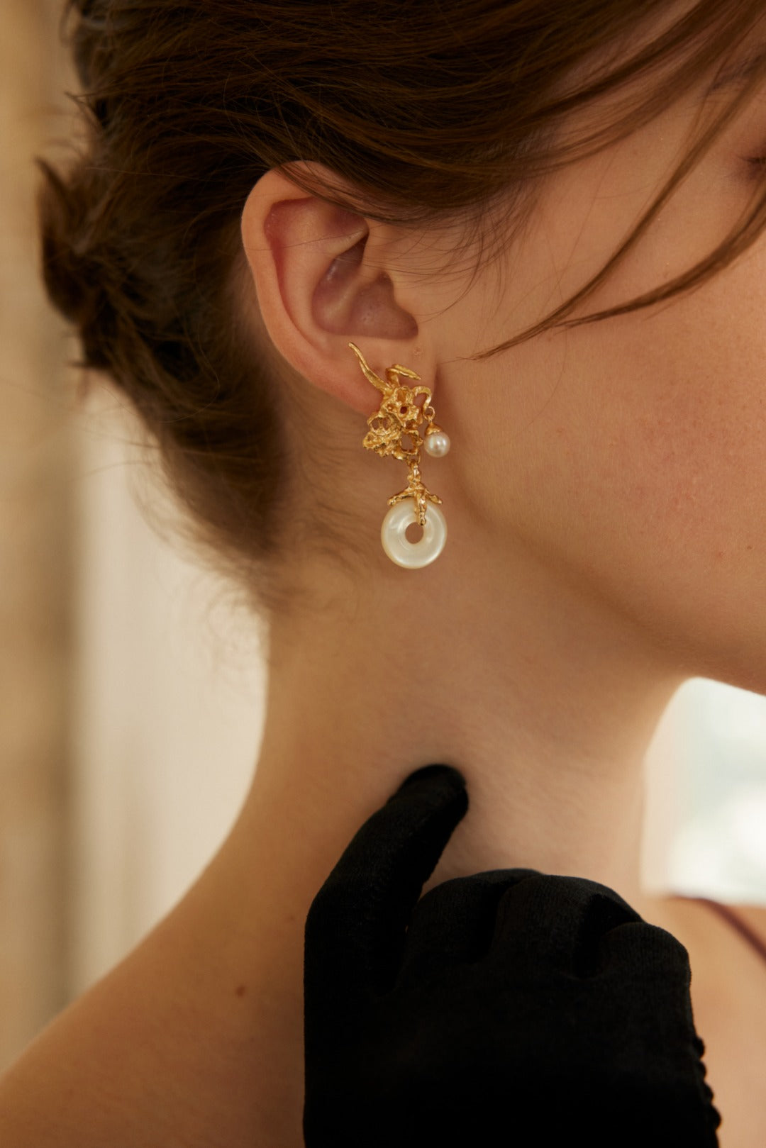 Whisper of the Moon Earrings | S925 Natural Mother-of-Pearl