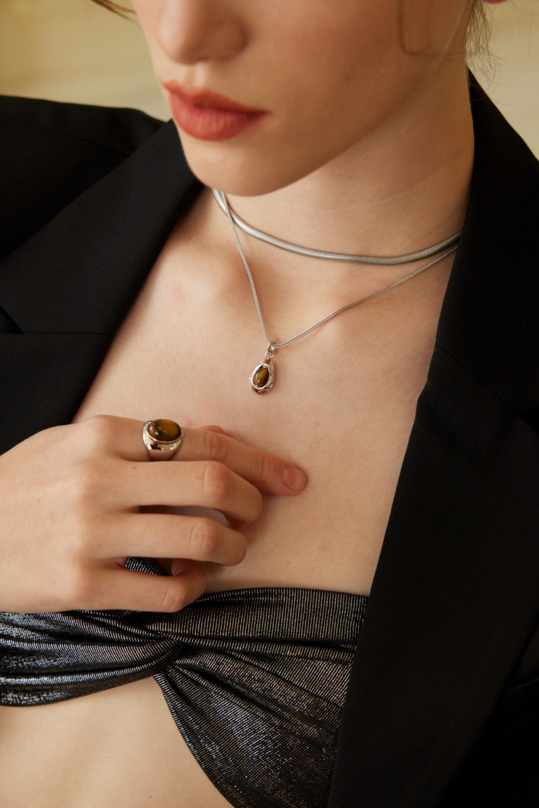 Guardian Eye Necklace | S925 Tiger Eye Stone Pendant