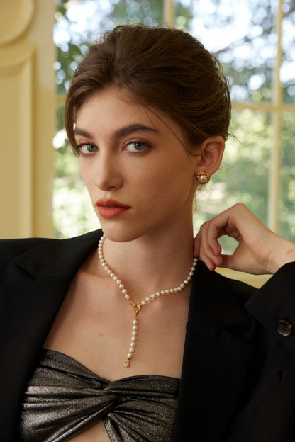 Galaxy Whispering Necklace | S925  Natural Pearl Zircon