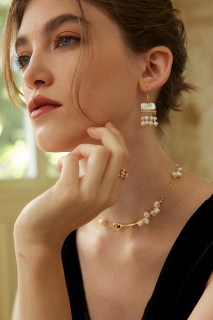 Light Year Beads Earrings | S925 Silver Mother of Pearl