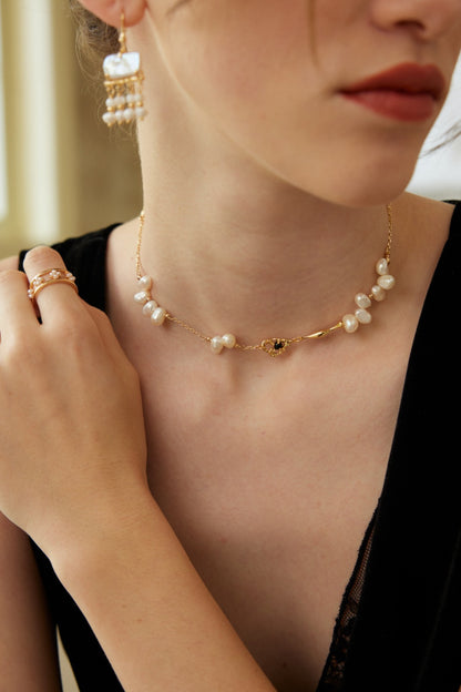 Light Year Beads Earrings | S925 Silver Mother of Pearl