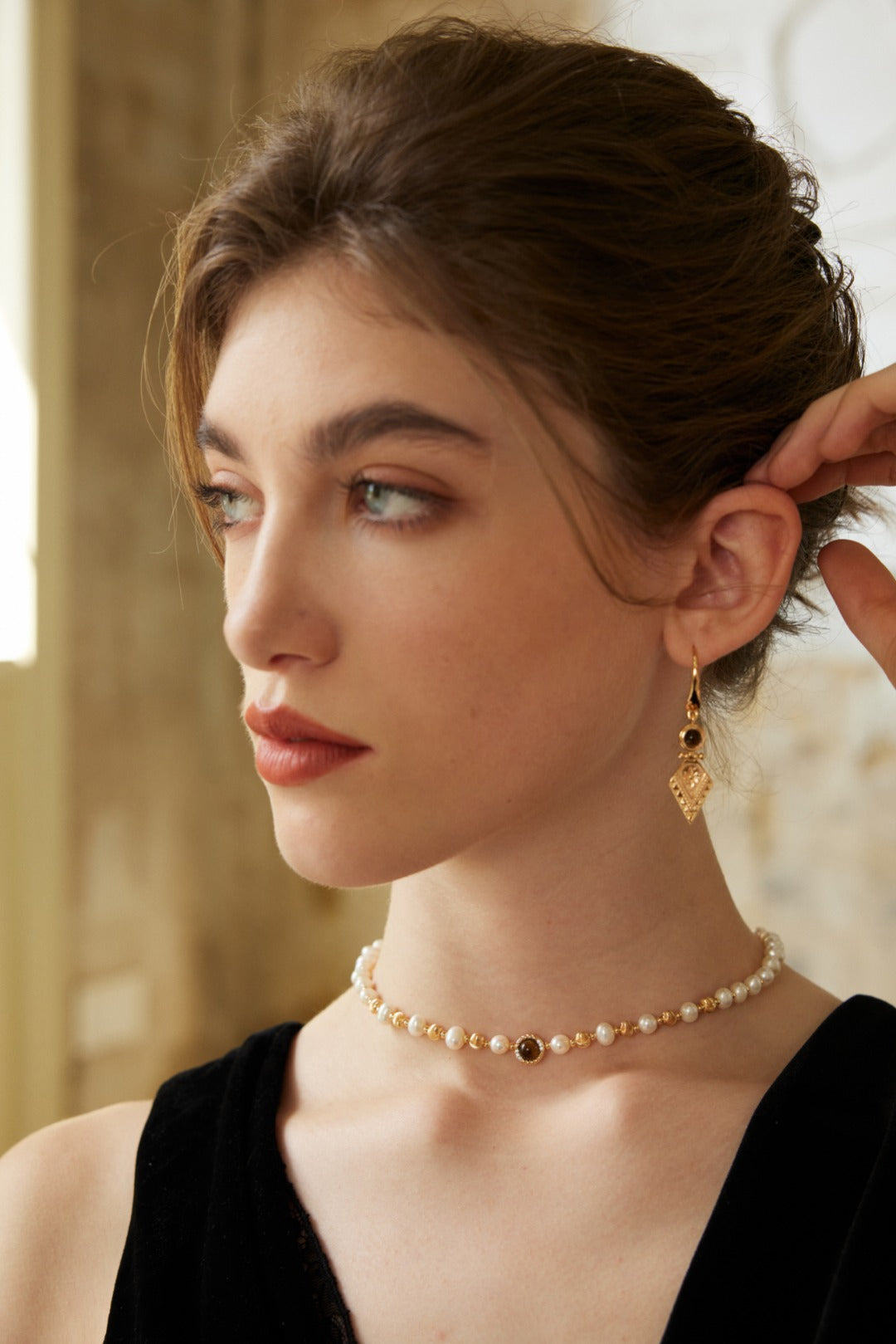 Galaxy Tiger Eye Earrings | S925 Silver Tiger Eye Stone