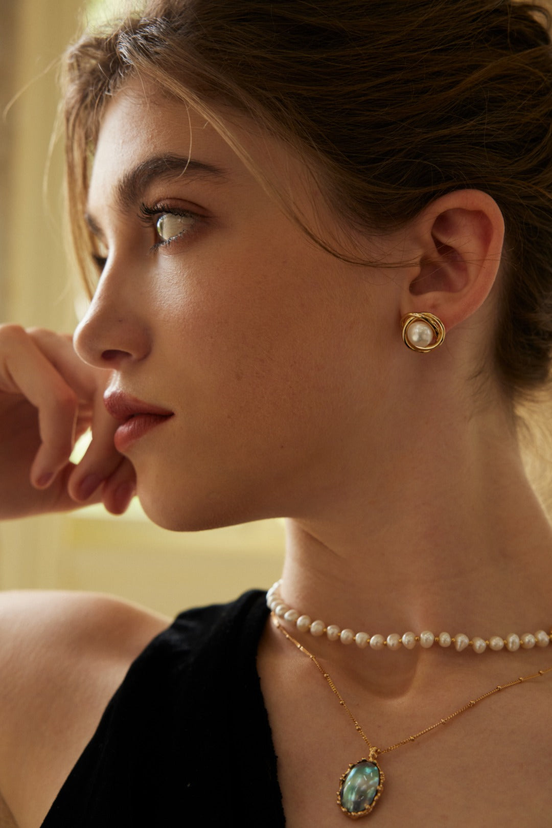 Moonlight Monologue Earrings | S925 Silver Natural Pearl Earrings