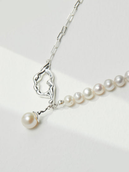 【New Moon Jewelry】“Shattered Glass Ceiling” Pearl Necklace