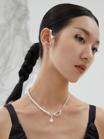 【New Moon Jewelry】“Shattered Glass Ceiling” Pearl Necklace