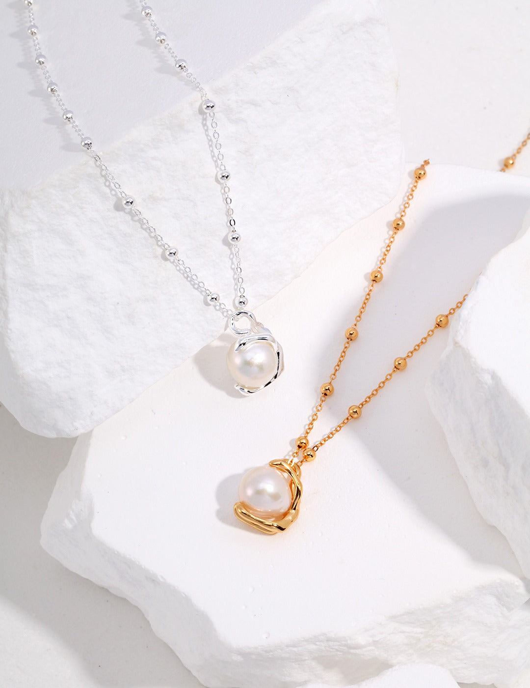 Waxing Gibbous Baroque Pearl Necklace
