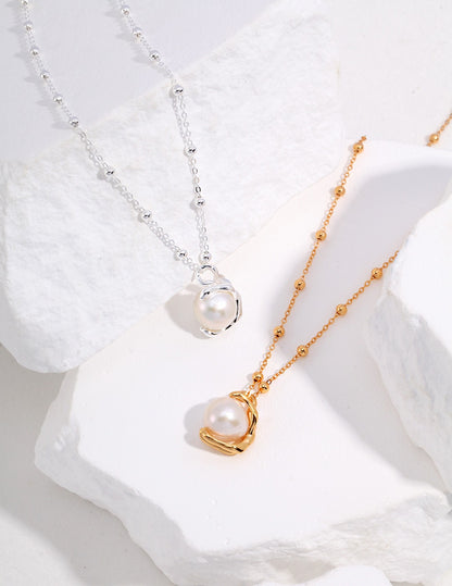 Waxing Gibbous Baroque Pearl Necklace
