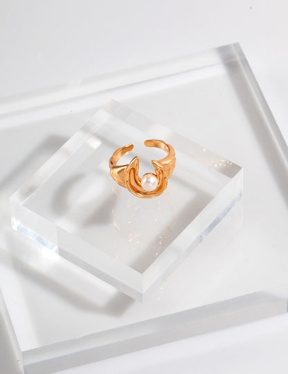 Waxing Gibbous Pearl Ring