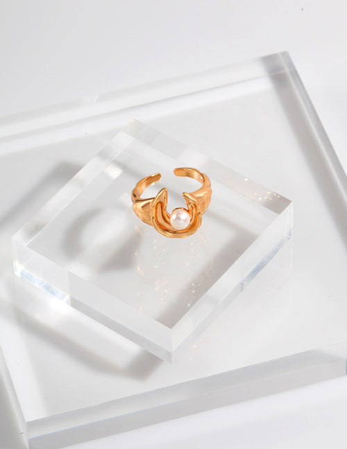 Waxing Gibbous Pearl Ring
