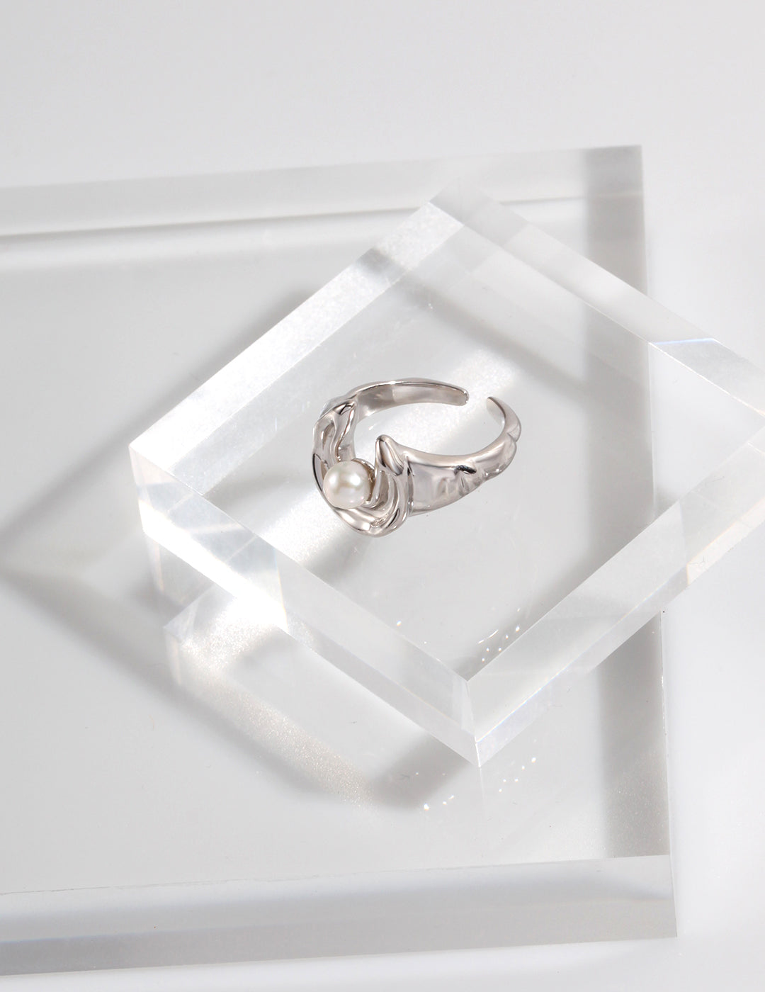 Waxing Gibbous Pearl Ring