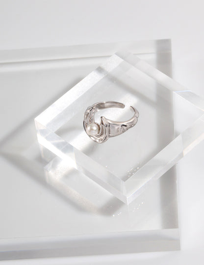 Waxing Gibbous Pearl Ring