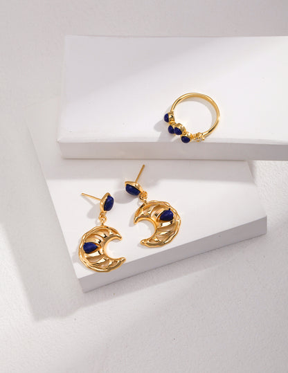 Waning Crescent Moon Earrings