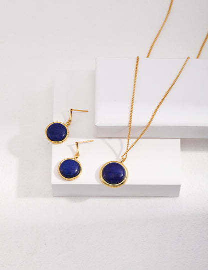 Full Moon Lapis Lazuli Necklace