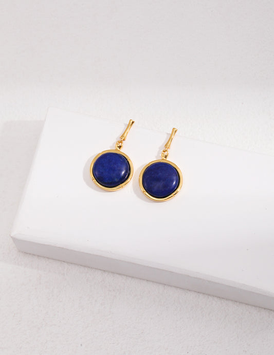 Full Moon Lapis Lazuli Earrings