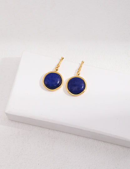 Full Moon Lapis Lazuli Earrings