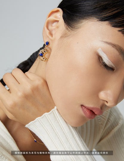 Waning Crescent Moon Earrings