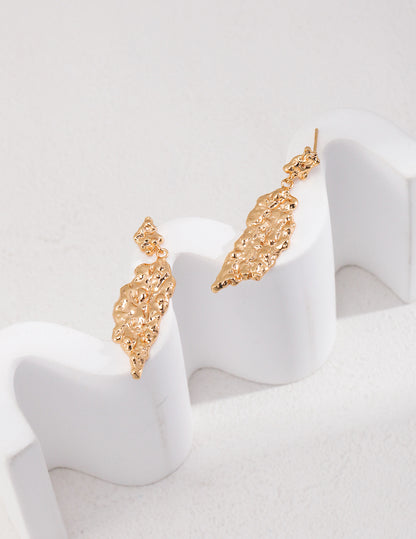 S925 Silver Moon Phase Earrings – Vintage Gold Lunar Jewelry