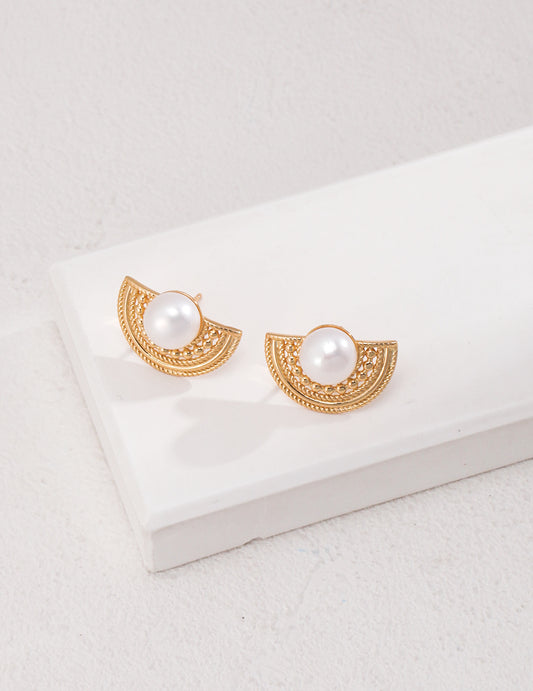 First Quarter Pearl Earrings