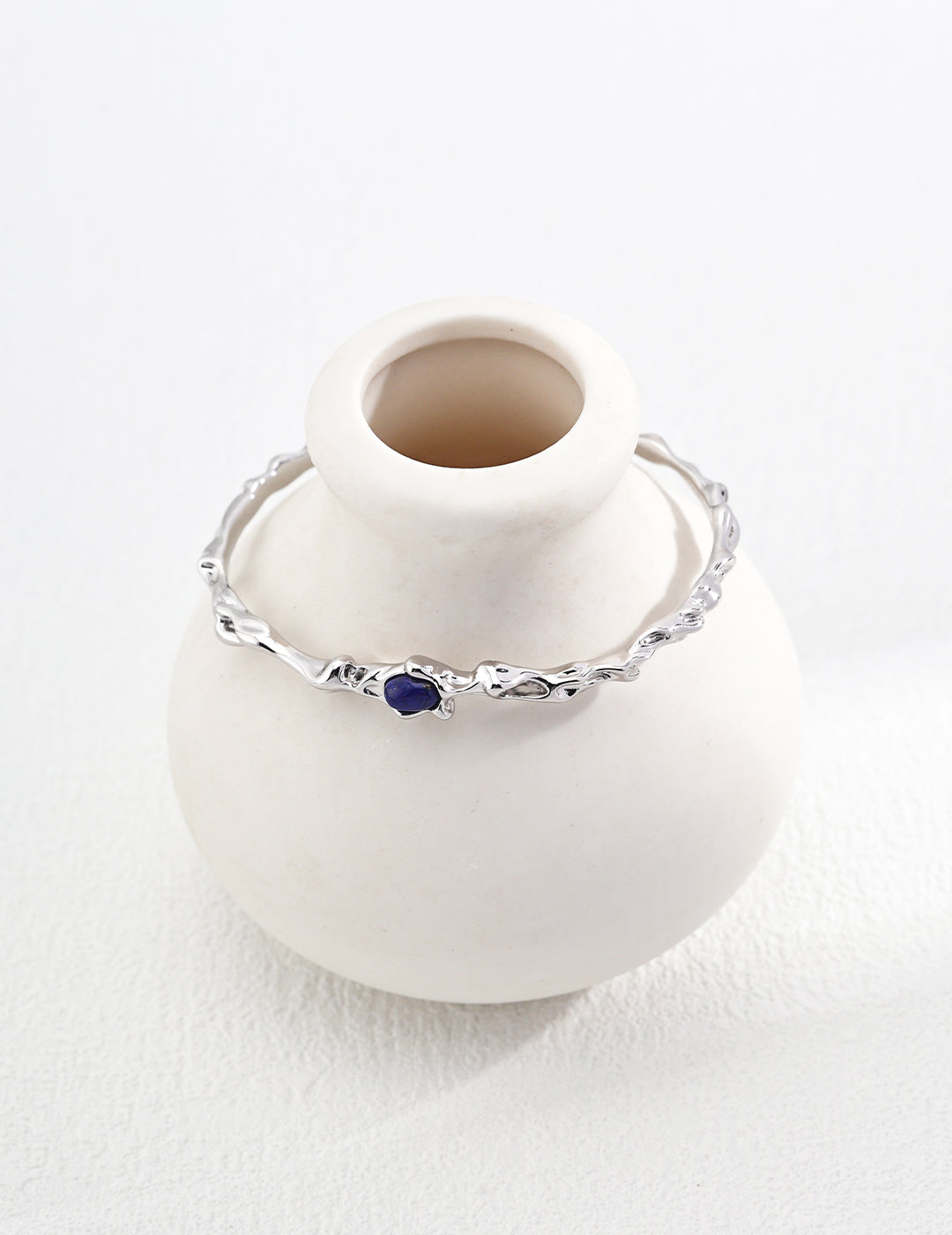 Waning Gibbous Moon Lapis Lazuli Bracelet