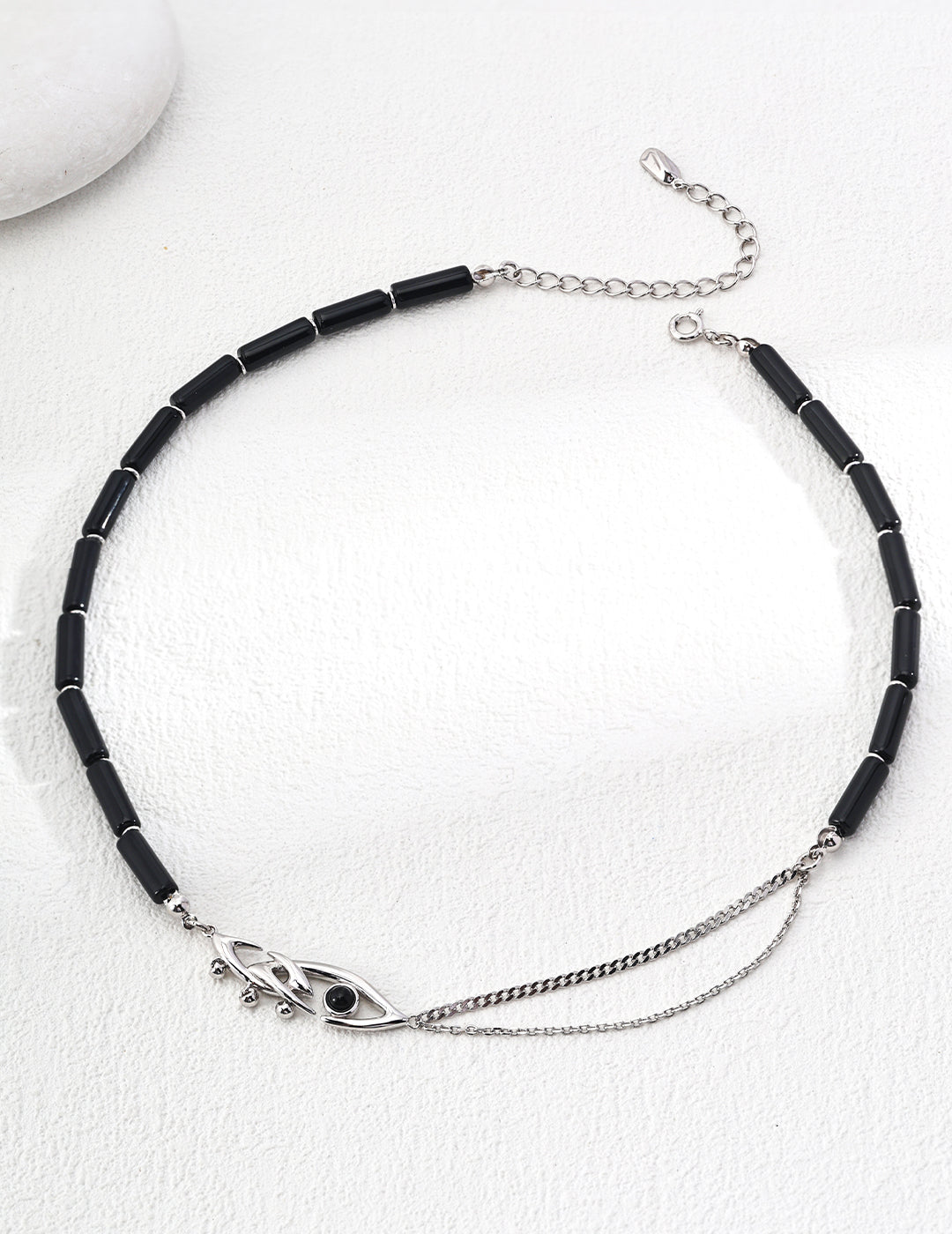 Dark Star Fission Necklace | S925 Silver  Black Agate