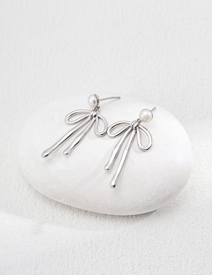 Whispering Stars Earrings | S925 Silver Natural Pearls