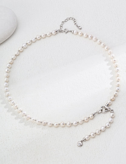 Galaxy Whispering Necklace | S925  Natural Pearl Zircon