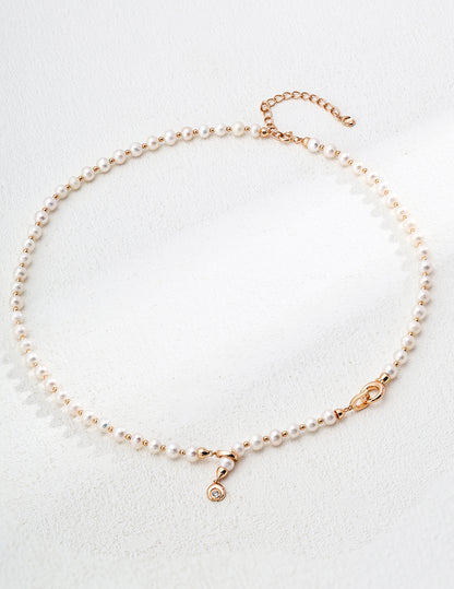 Galaxy Whispering Necklace | S925  Natural Pearl Zircon