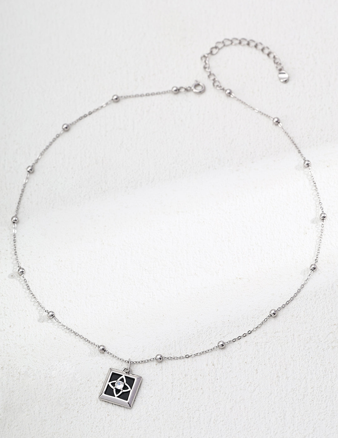 Starry Sky Necklace | S925 Black Agate Zircon