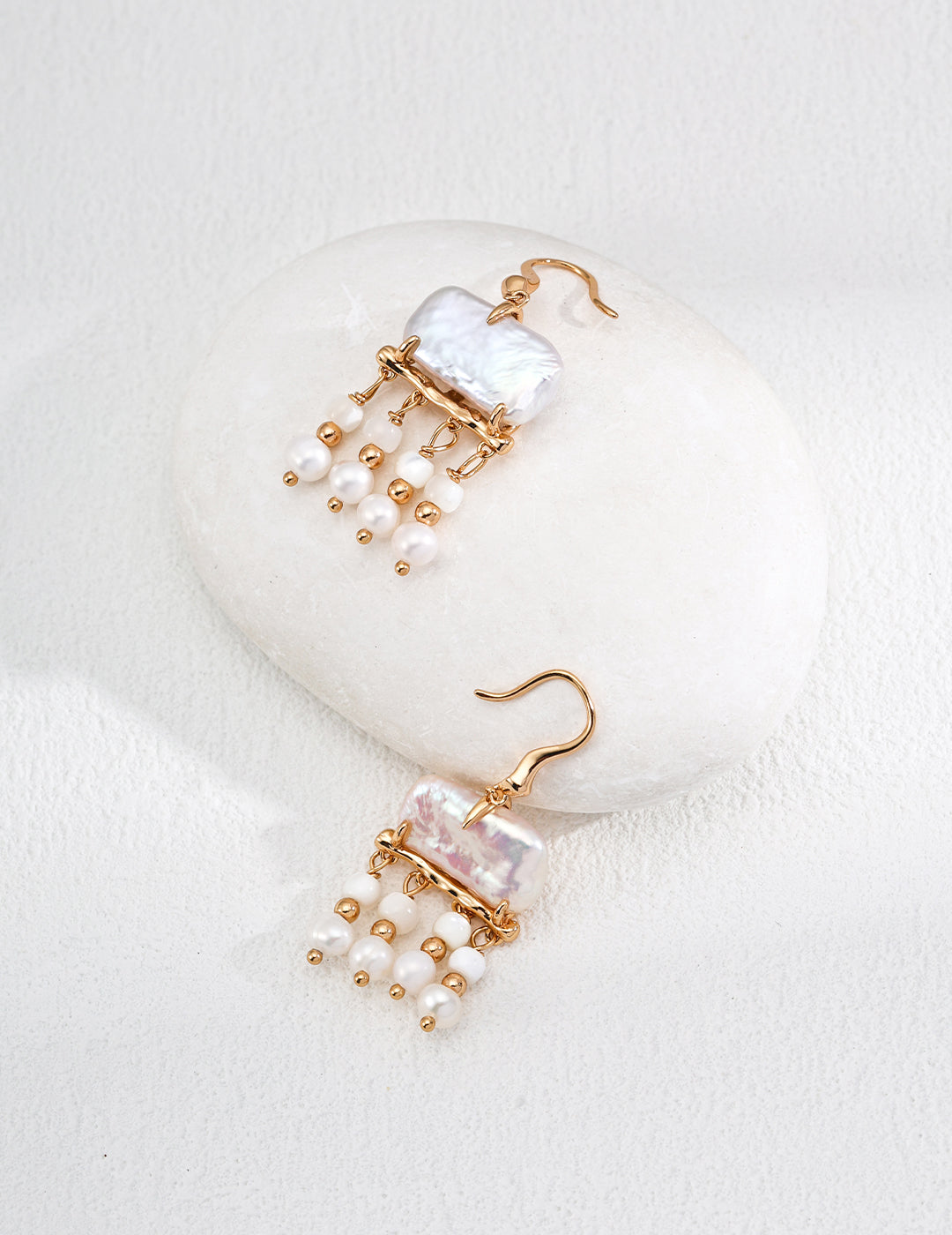 Light Year Beads Earrings | S925 Silver Mother of Pearl