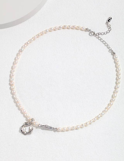 S925 Silver Last Quarter Moon Pearl Jewelry Set
