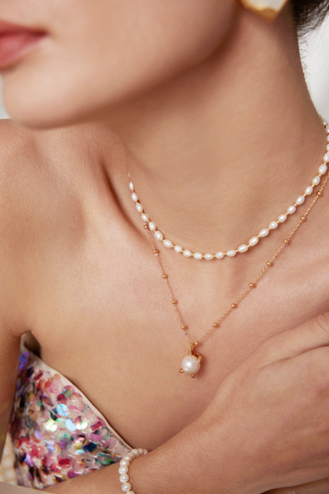 Waxing Gibbous Baroque Pearl Necklace